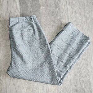 LL Bean Houndstooth Plaid Pants Trouser Pants Classic Fit Stretch Waist Size 12